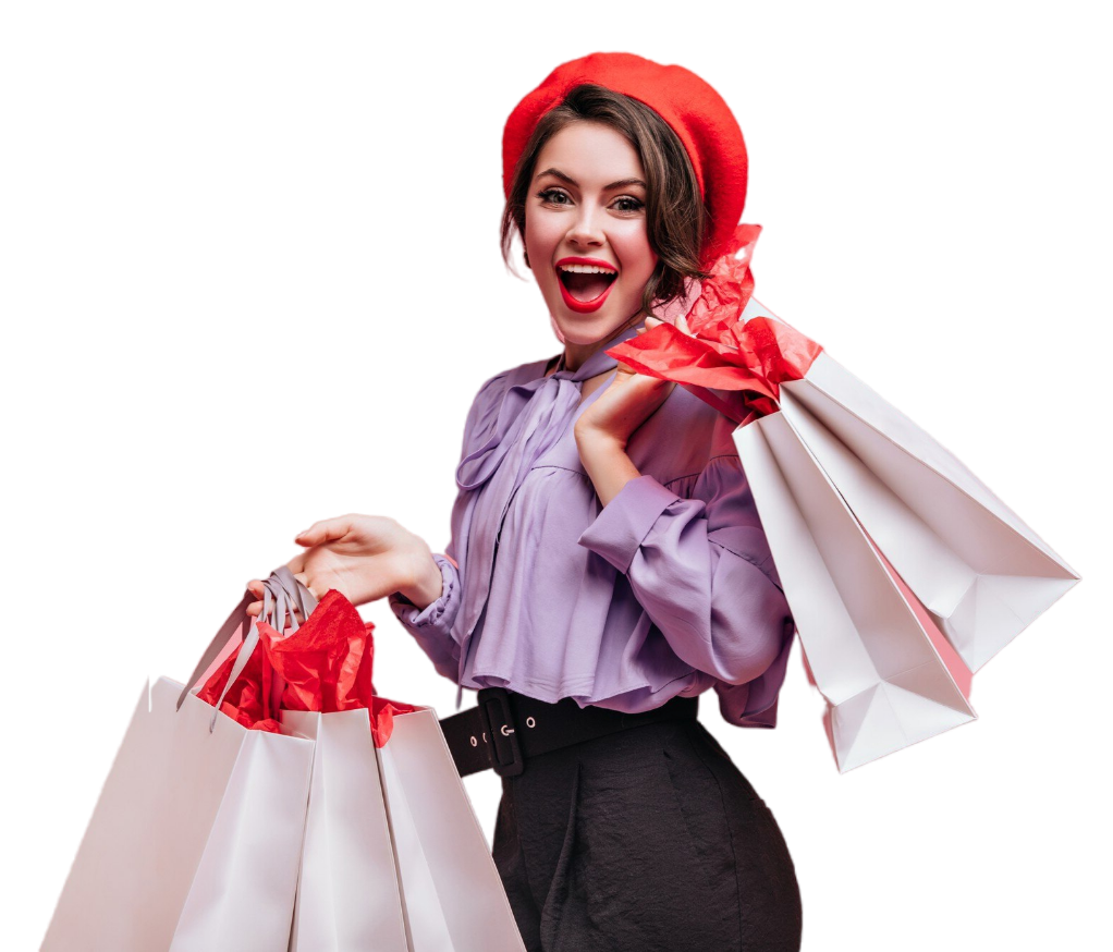 woman-red-hat-black-trousers-light-blouse-laughs-poses-with-packages-after-shopping